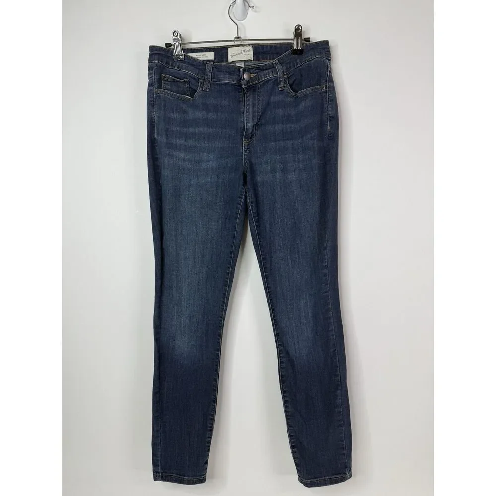 Universal Thread Jeans Women's 6/28 Mid Rise Skinny‎ Denim Blue
